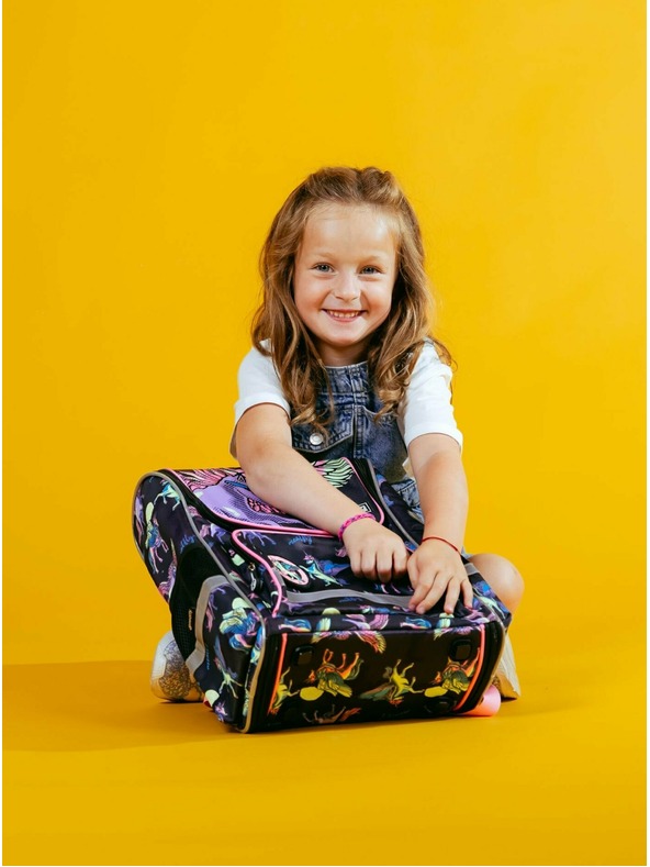 Meatfly Meatfly školská aktovka Alex Black Unicorn