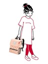 Reisenthel Batoh Reisenthel Backpack Kids Cats and dogs rose