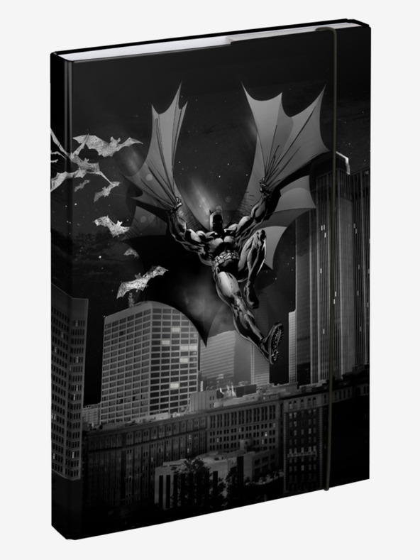 BAAGL  Čierny obal na školský zošit A4 Batman Dark City Baagl