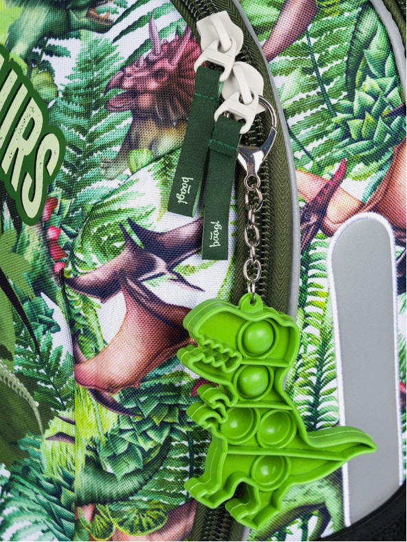 BAAGL  Zelená školská taška shelly dinosaurs Baagl