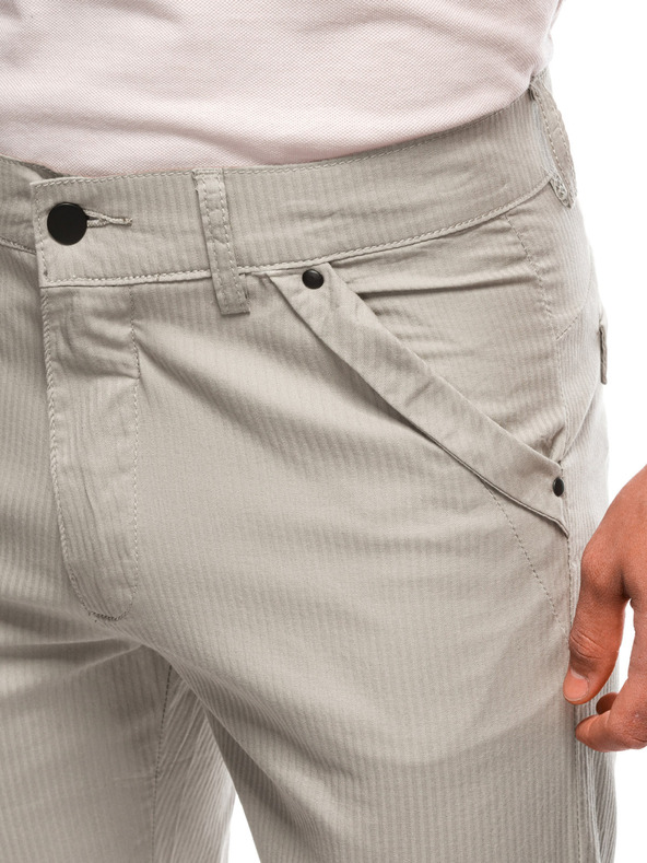 Edoti EDOTI Pánske krátke chino šortky, béžové