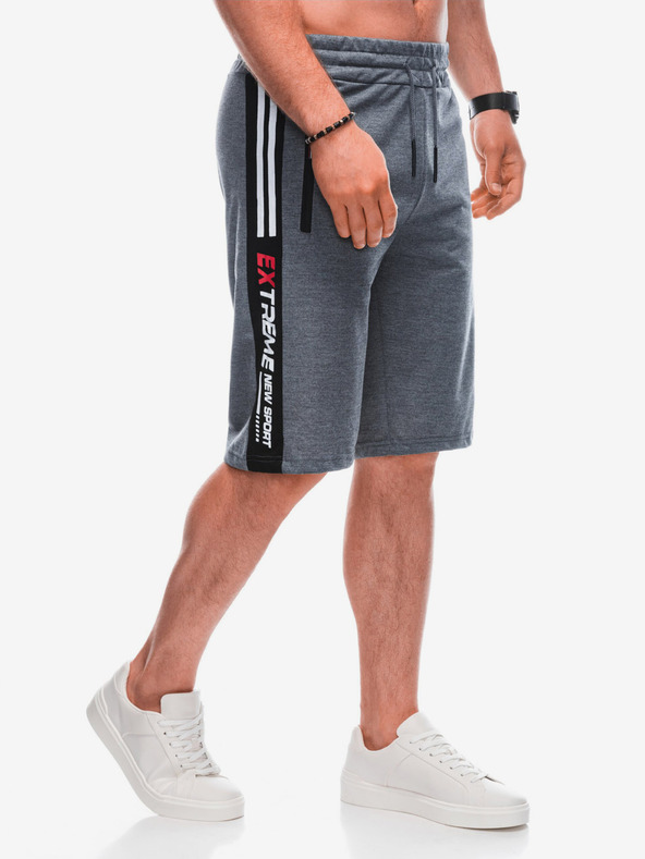 Edoti Pánske krátke teplákovej šortky W - tmavosivé EDOTI