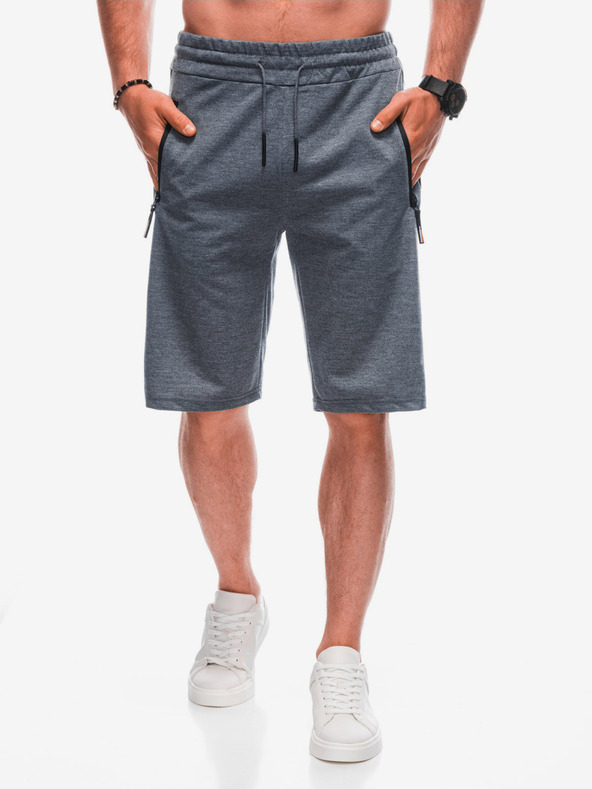 Edoti Pánske krátke teplákovej šortky W - tmavosivé EDOTI