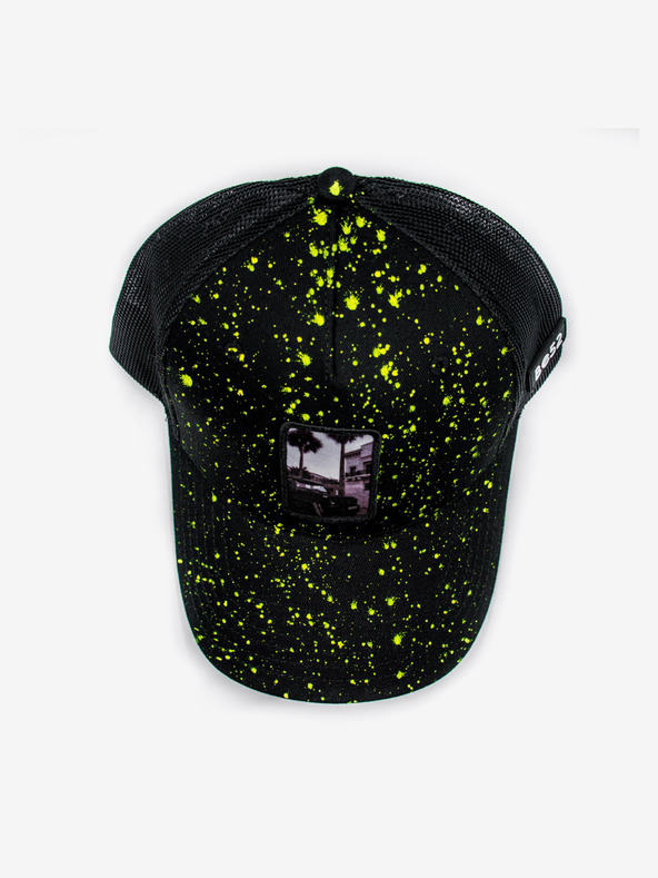 Be52 Be52 Wagon splash šiltovka prémiová čierna/neónovo žltá