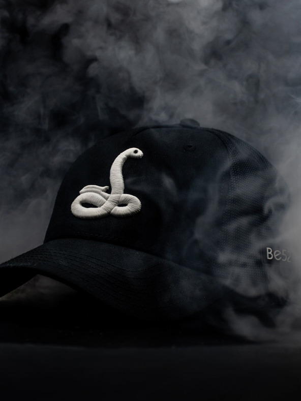 Be52 Be52 Snake šiltovka prémiová čierna/biela