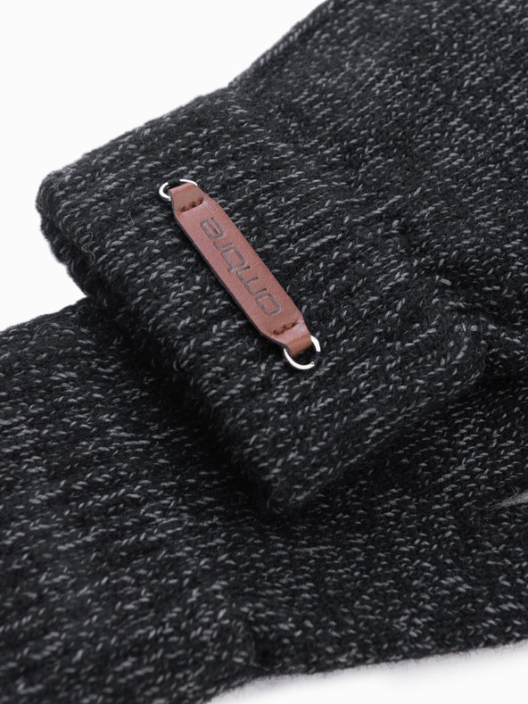 Ombre Clothing Pánske pletené rukavice s vlnou Ombre Clothing