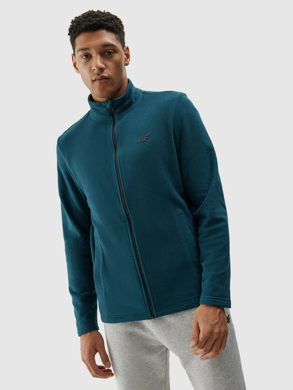 4F Pánska fleece mikina regular so stojačkou 4F