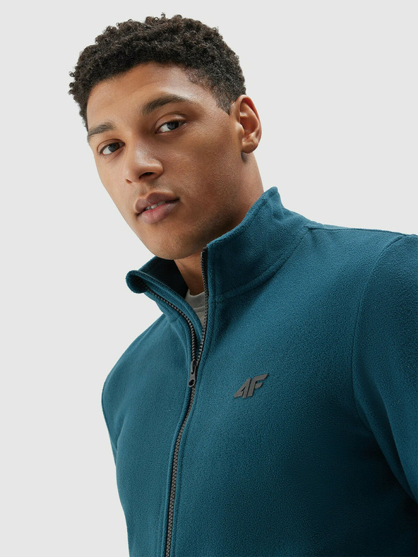 4F Pánska fleece mikina regular so stojačkou 4F