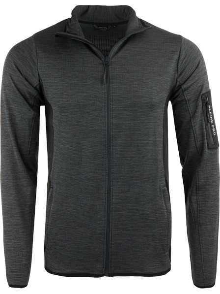 ALPINE PRO Pánska rýchloschnúca mikina s cool dry ALPINE PRO IRWES black