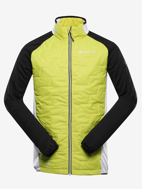ALPINE PRO Pánska mikina s merino výplňou ALPINE PRO JORW zelená