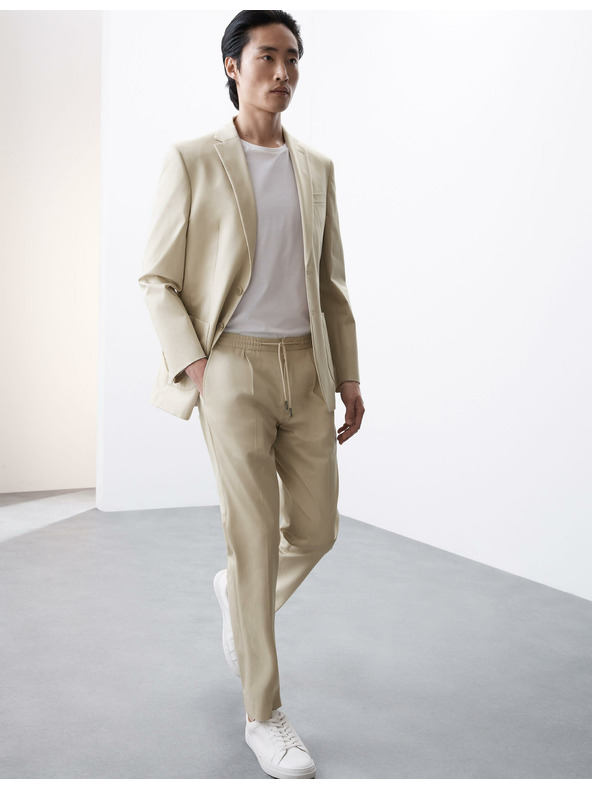 Marks & Spencer Ľahké funkčné nohavice mierne rozšíreného strihu Marks & Spencer béžová