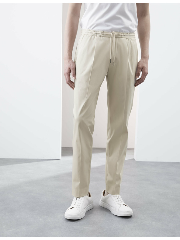 Marks & Spencer Ľahké funkčné nohavice mierne rozšíreného strihu Marks & Spencer béžová