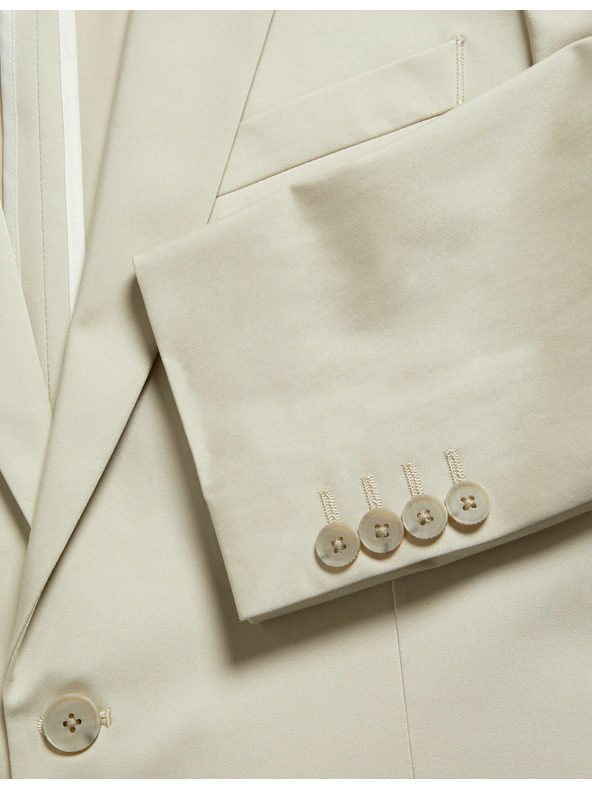 Marks & Spencer Béžové sako Marks & Spencer s vysokým obsahom bavlny, mierne vypasované