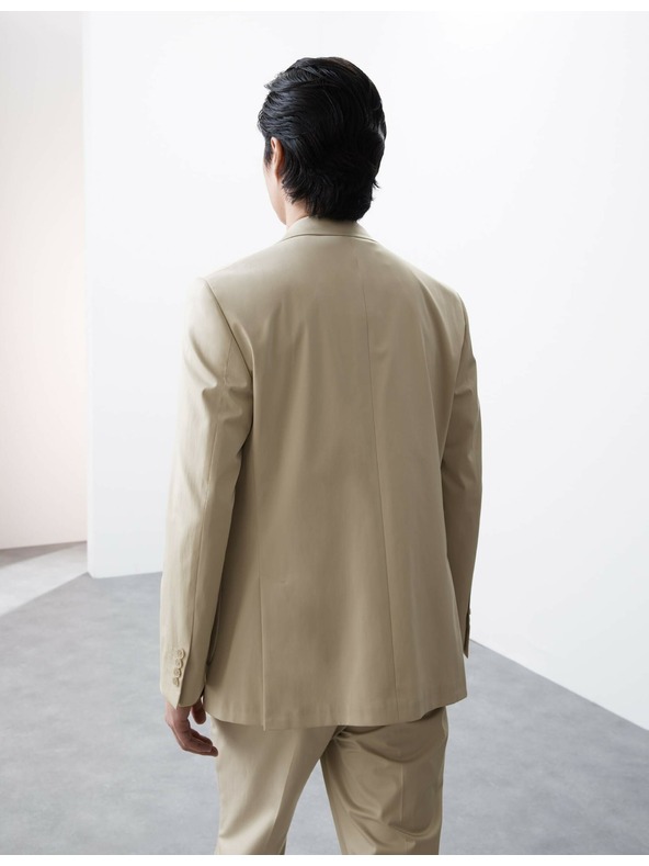 Marks & Spencer Béžové sako Marks & Spencer s vysokým obsahom bavlny, mierne vypasované