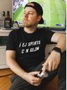ZOOT.Original Čierne pánske tričko ZOOT Original Í EJ SPORTS C N GEJM