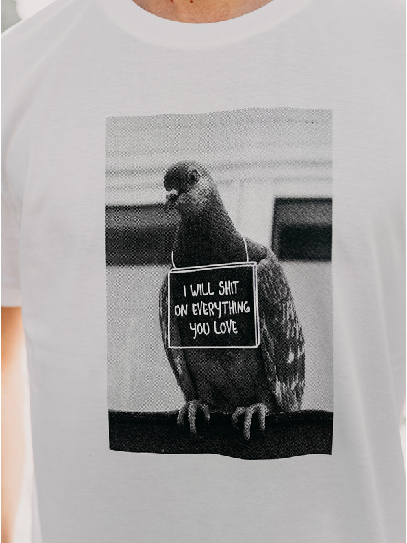 ZOOT.Original Biele pánske tričko ZOOT Original Holub