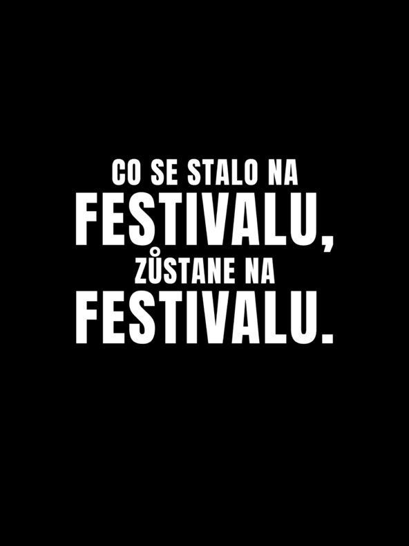 ZOOT.Original Čierne pánske tričko ZOOT.Original Čo sa stane na festivale, zostane na festivale