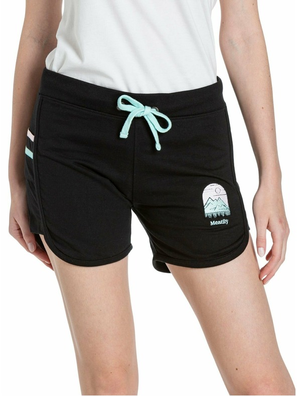 Meatfly Meatfly dámske teplákové kraťasy Nea Black | Čierna | Veľkosť