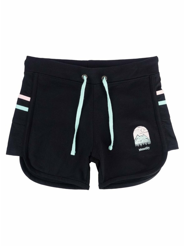 Meatfly Meatfly dámske teplákové kraťasy Nea Black | Čierna | Veľkosť
