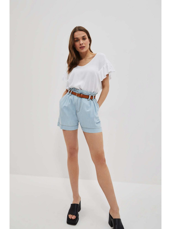 Moodo Svetlomodré dámske džínsové šortky Moodo