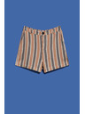 Moodo Gray-brown women's striped shorts Moodo