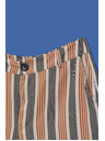 Moodo Gray-brown women's striped shorts Moodo