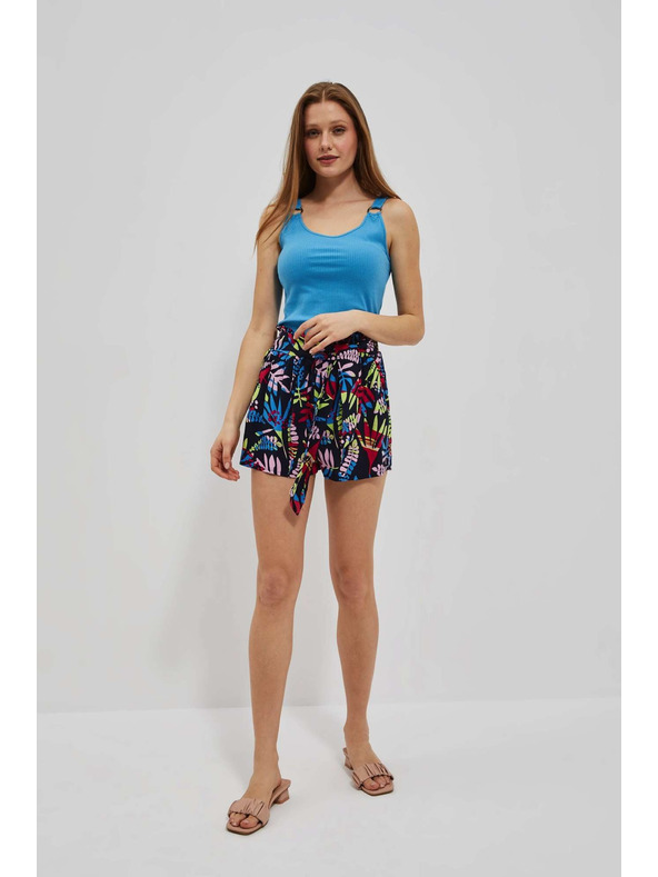 Moodo Dark blue women's patterned shorts Moodo