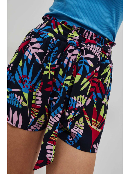 Moodo Dark blue women's patterned shorts Moodo