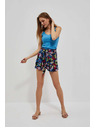 Moodo Dark blue women's patterned shorts Moodo