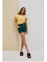 Moodo Dark green women's shorts Moodo