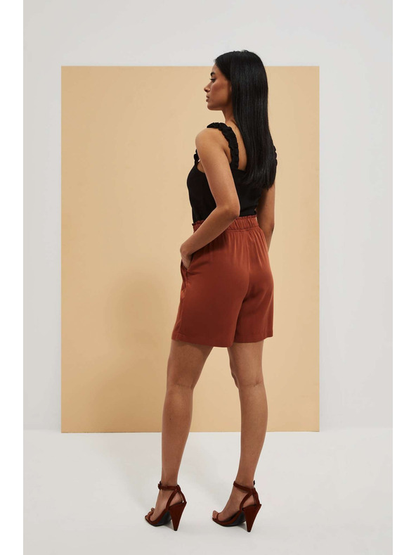 Moodo Hnedé dámske šortky Moodo