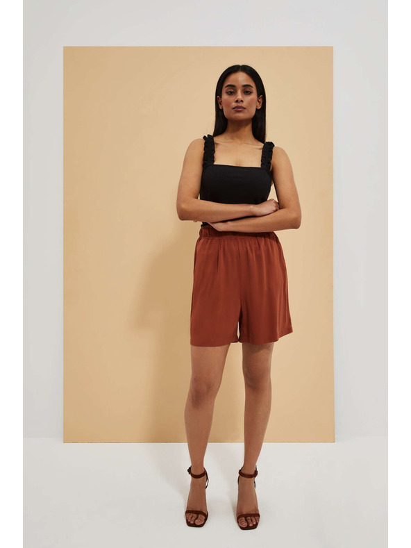 Moodo Hnedé dámske šortky Moodo