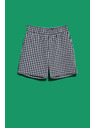 Moodo White-black checked women's shorts Moodo