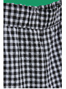 Moodo White-black checked women's shorts Moodo