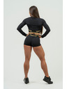 Nebbia NEBBIA Dámske kompresné šortky s vysokým pásom INTENSE Leg Day 832 Gold XS,black/gold