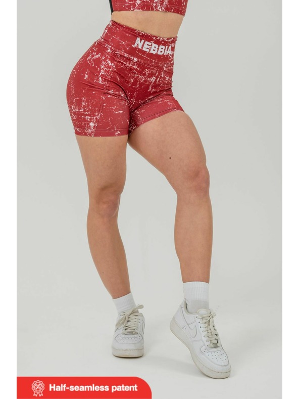 Nebbia Legínové šortky s vysokým pásom 5" HAMMIES 615 XS,red