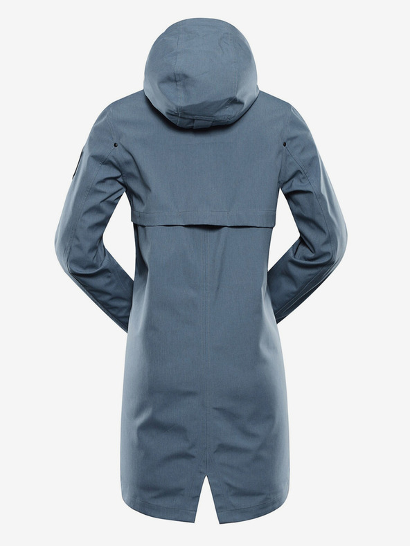 ALPINE PRO Modrý dámsky nepremokavý kabát s membránou ptx Alpine Pro PERFETA