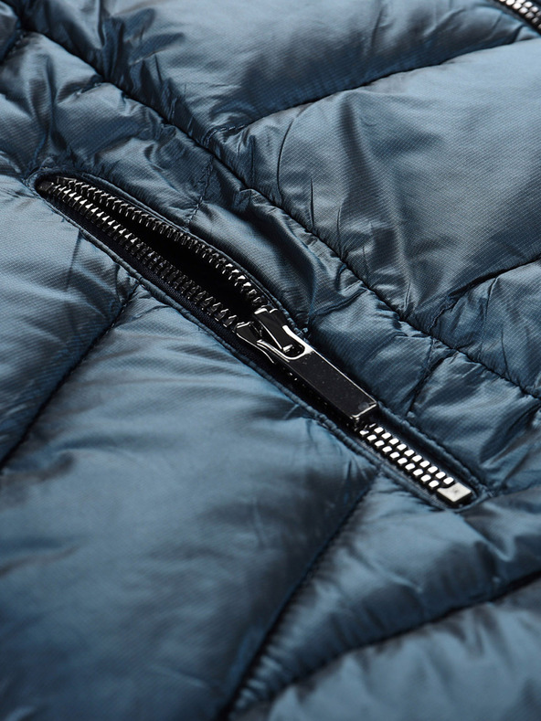 ALPINE PRO Dlhý dámsky ultľahký kabát ALPINE PRO OREFA modrá