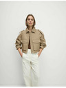 Marks & Spencer Funkčná bunda vo štýle Trucker z čistej bavlny Marks & Spencer smotanová