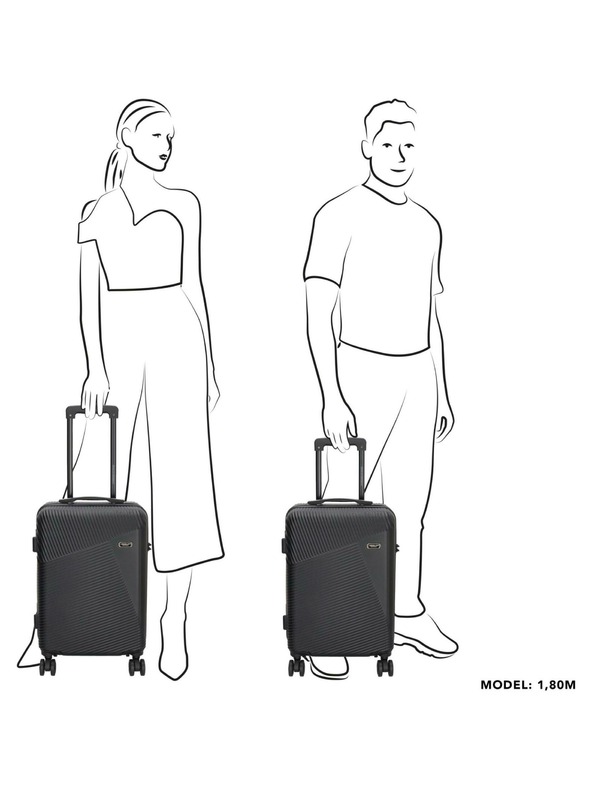 Beagles Cestovný kufor Beagles Originals čierny