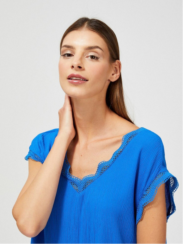 Moodo Modrá dámska blúzka Moodo