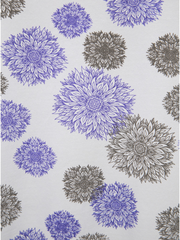 Loap Biele dámske kvetované dlhé tielko LOAP Adelka