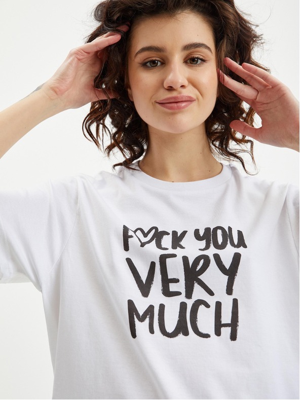 ZOOT.Original Biele dámske tričko Zoot Original Fuck you very much