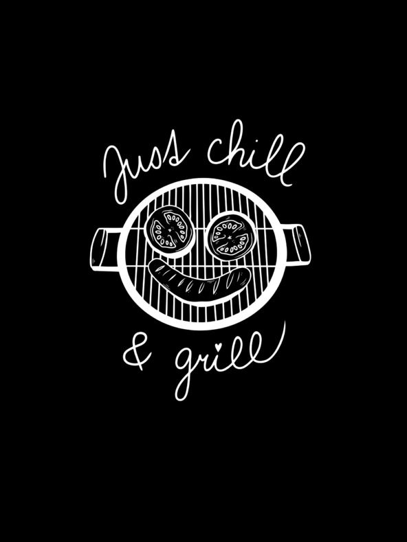 ZOOT.Original Čierne dámske tričko ZOOT.Original Just chill & grill