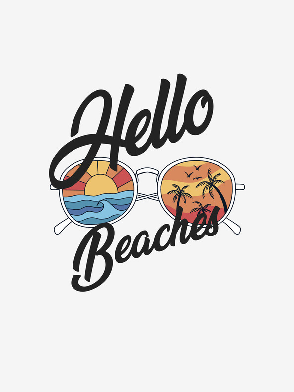 ZOOT.Original Biele dámske tričko ZOOT.Original Hello beaches