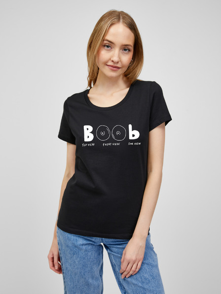 ZOOT.Original Čierne dámske tričko s potlačou ZOOT.Original Boob