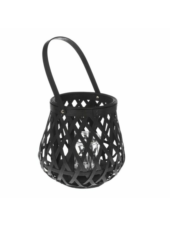 Casa de Engel Bambusový lampáš so sklom - zelený, 0/6