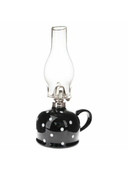 Casa de Engel Keramická petrolejová lampa, čierna s bodkami, 0/9