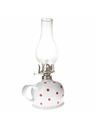 Casa de Engel Keramická petrolejová lampa, biela s červenými bodkami, 0/9