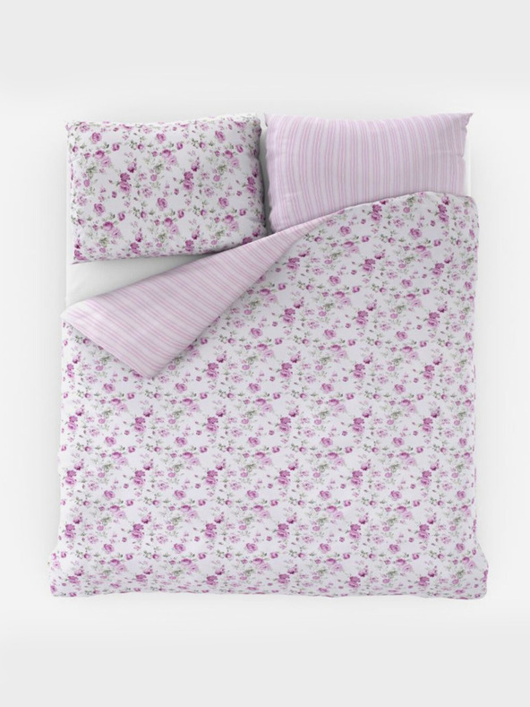 Kvalitex Bavlnená posteľná bielizeň PROVENCE COLLECTION 140x200, 70x90cm VIENTO ružová